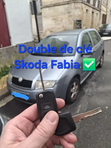 Double de clé de Skoda Fabia, réalisé à Bordeaux, Bordeaux, SOS Auto Clé