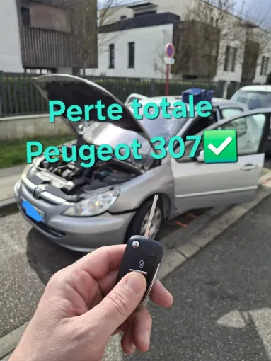 Perte totale sur une Peugeot 307 à Libourne, Bordeaux, SOS Auto Clé
