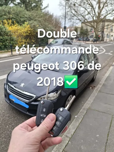 Double de télécommande sur une Peugeot 308 de 2018 sur Bordeaux, Bordeaux, SOS Auto Clé