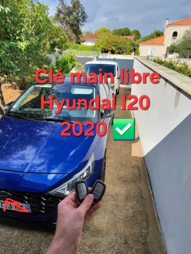 Clé main libre réalisée sur une Hyundai i20 de 2020 à Saint Médard en Jalles, Bordeaux, SOS Auto Clé