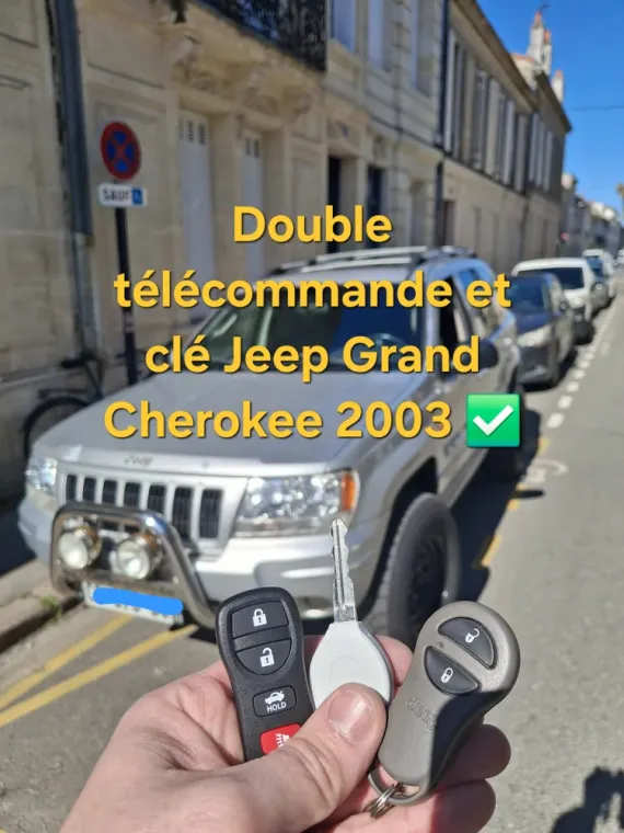 Double de clé sur un Jeep Grand Cherokee de 2003, Bordeaux, SOS Auto Clé